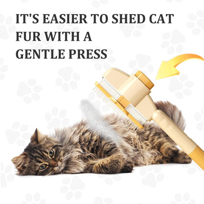 Say Goodbye to Shedding: One-Click Self-Cleaning Pet Brush (2-Pack)