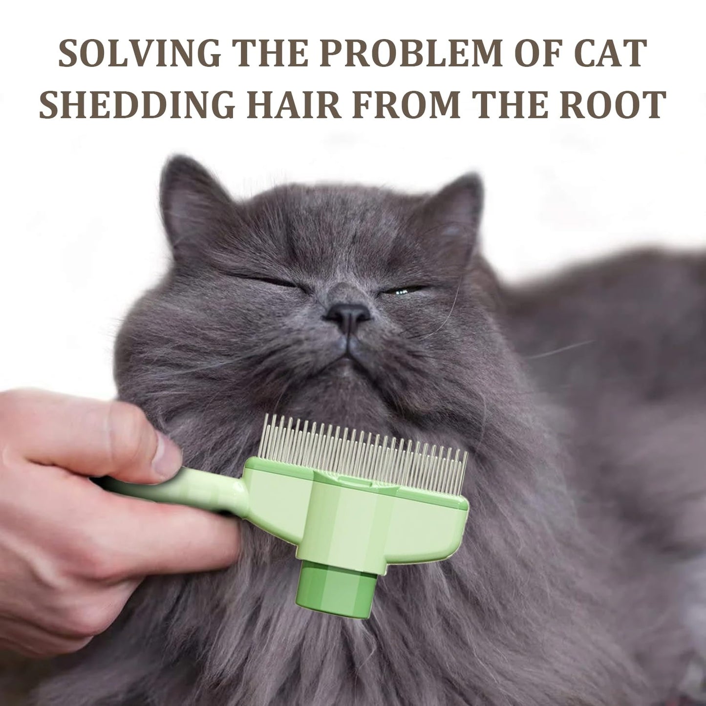Say Goodbye to Shedding: One-Click Self-Cleaning Pet Brush (2-Pack)
