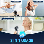Mini Portable Fan 3600mAh | Rechargeable LED Display Handheld Fan