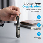🔌 65W 4-in-1 Digital Display Keychain Charging Cable