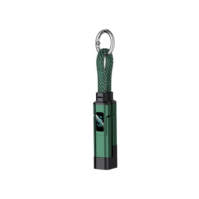🔌 65W 4-in-1 Digital Display Keychain Charging Cable