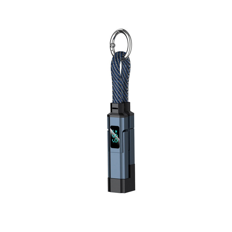 🔌 65W 4-in-1 Digital Display Keychain Charging Cable