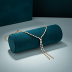 Elegant Tassel Y-Necklace - Shimmering Zirconia Clavicle Chain